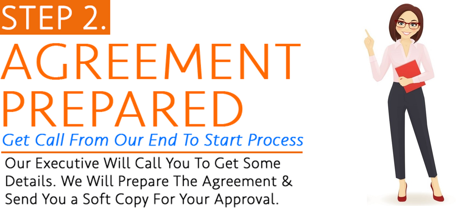 Agreement is Prepared - Our executive will call you to get some details. We will prepare the agreement and send you a soft copy to verify.